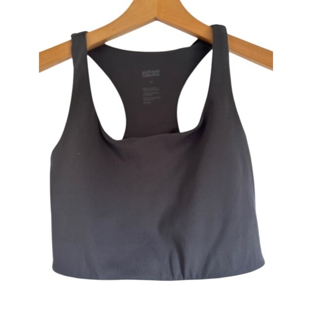 Girlfriend Collective‎ Black Racerback Sports Bra Crop Top Size XS